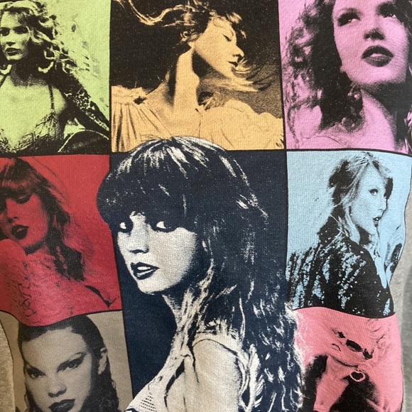 Taylor Swift Eras Tour Crew Neck Sweatshirt Gray L Official Merch Swiftie - Picture 6 of 16